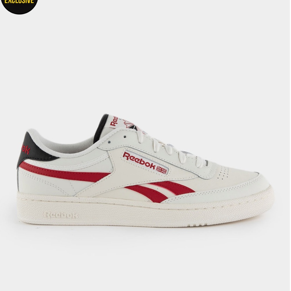 Reebok Revenge Club C Men's White and Red Sneakers